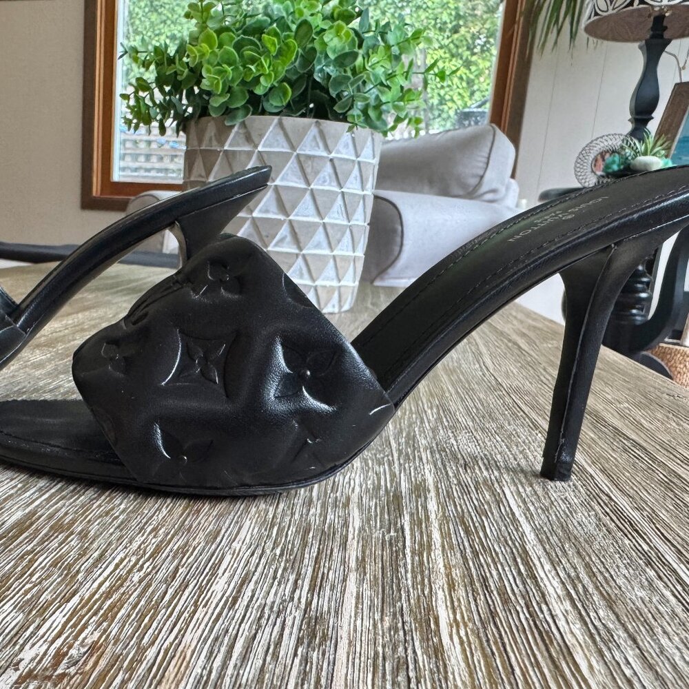 Louis Vuitton LV Monogram Leather Slides